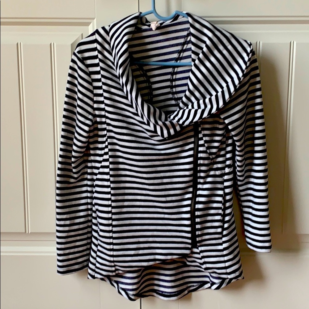 Navy and White stripe cotton jacket